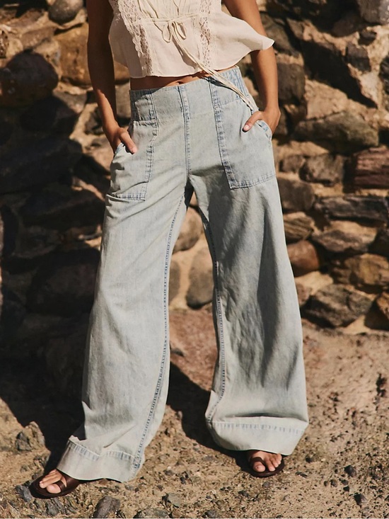Free People Pants - Free People We The Free Breezy Denim Pull-On Jeans